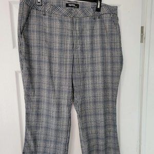 D. Jeans check plaid cropped pants‎ Size 16